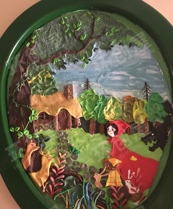 幼儿园走廊超轻粘土有趣童话图片
