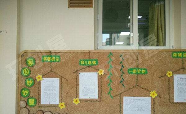 幼儿园森系自然风主题环创家园联系栏图片