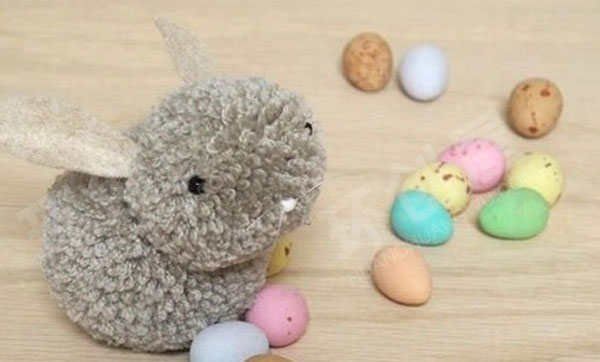 幼儿园毛球小兔作品展示图片