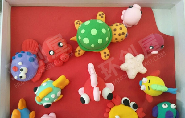 幼儿园纸黏土海底世界作品展示图片