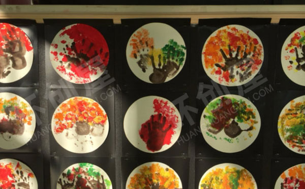 幼儿园秋天的树林作品展示图片