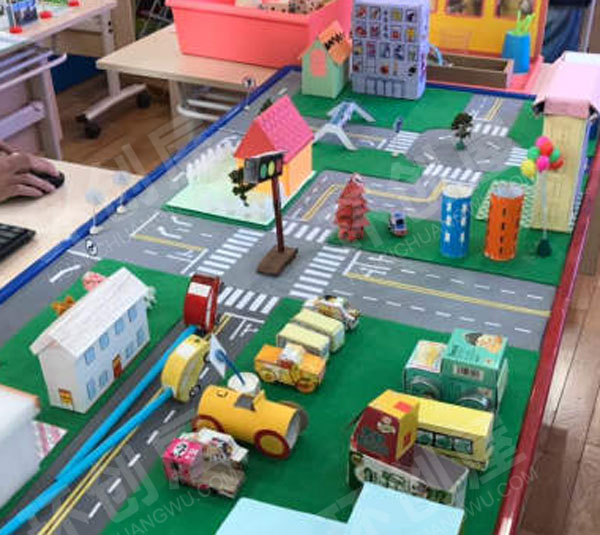 幼儿园建构区制作精良的自制玩教具图片
