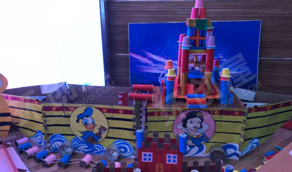 幼儿园建构区制作精良的自制玩教具图片