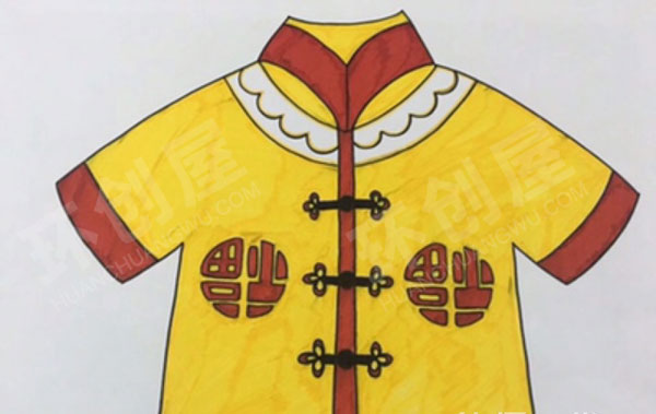 幼儿园美工区少数民族传统服饰纯手工绘制图片