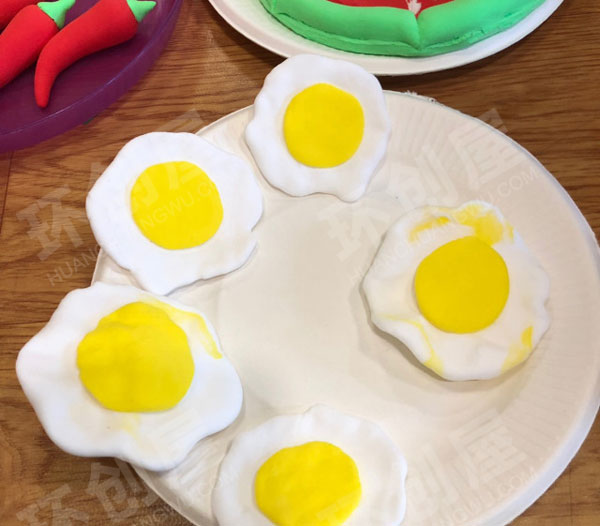幼儿园火锅角色游戏轻粘土各种菜品图片