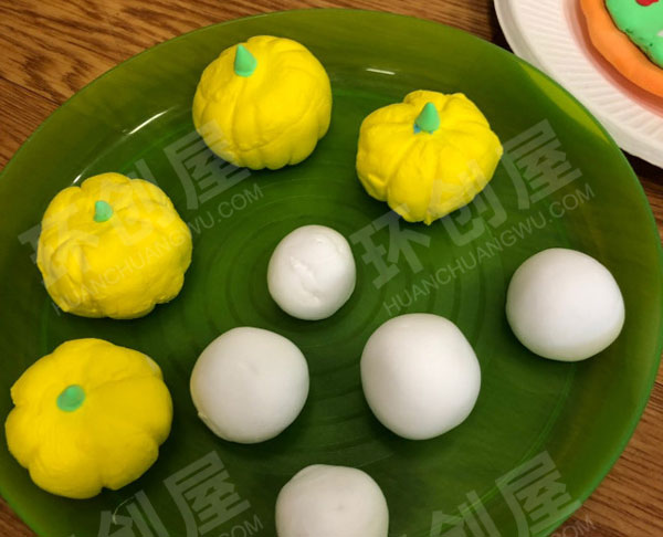 幼儿园火锅角色游戏轻粘土各种菜品图片