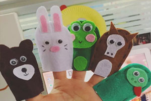 幼儿园角色游戏不织布手偶图片