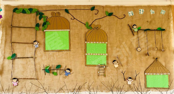 幼儿园森系小清新风格主题墙图片