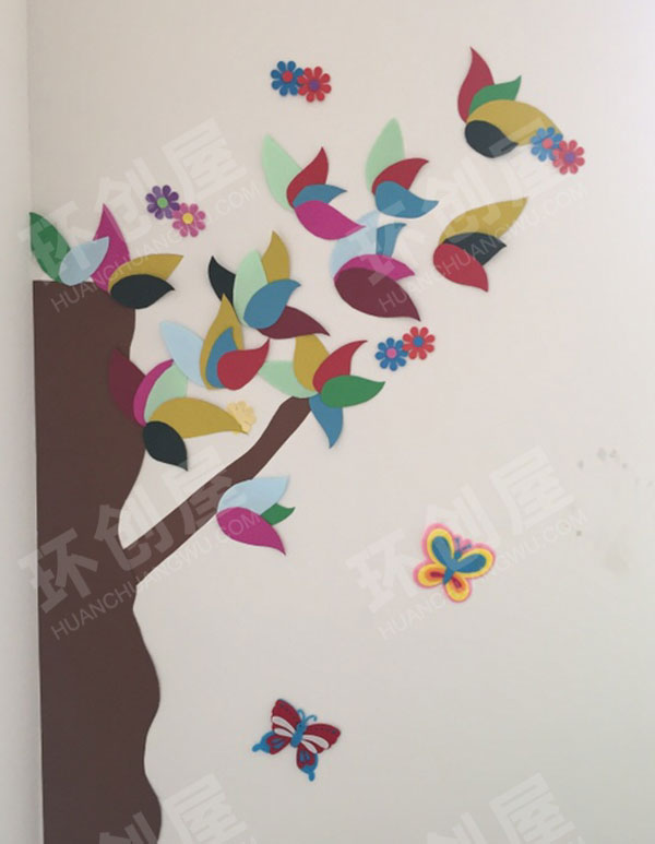 幼儿园简单好看的卡通墙面布置图片