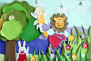 幼儿园各种彩色卡纸大变身墙面卡通图片9张