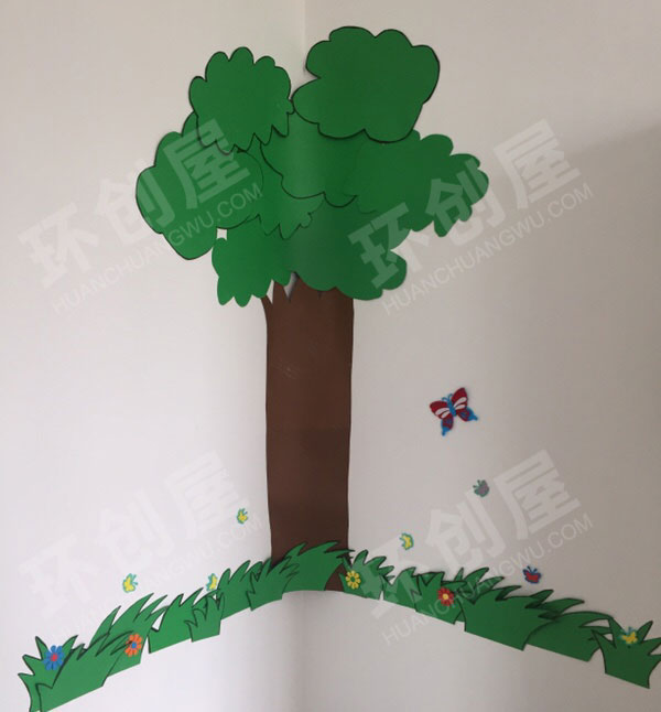 幼儿园简单好看的卡通墙面布置图片