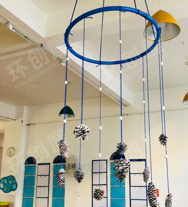 幼儿园蓝色系作品吊饰图片