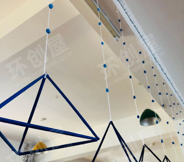 幼儿园蓝色系作品吊饰图片