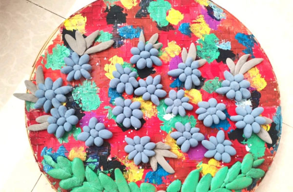 幼儿园轻粘土手工diy圆形装饰挂饰图片