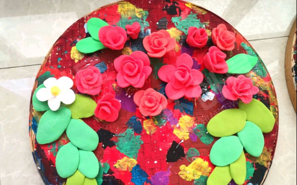 幼儿园轻粘土手工diy圆形装饰挂饰图片