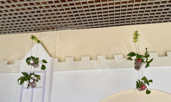 幼儿园绿植星星月亮手工吊挂饰图片