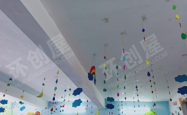 幼儿园星星月亮彩虹云朵吊挂饰图片