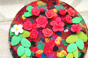 幼儿园轻粘土手工diy圆形装饰挂饰图片6张