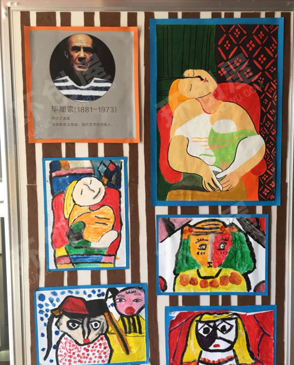 幼儿园美术室门窗绘画大师介绍画图片