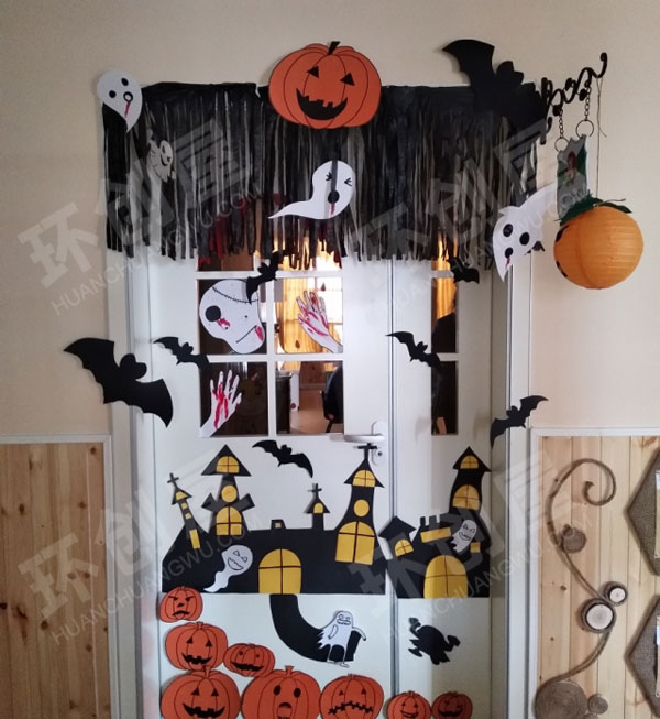 幼儿园万圣节门窗主题图片
