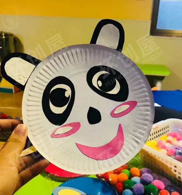 幼儿园废物利用纸盘动物卡通手工窗户贴图片