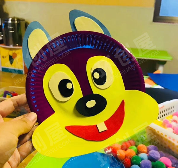 幼儿园废物利用纸盘动物卡通手工窗户贴图片