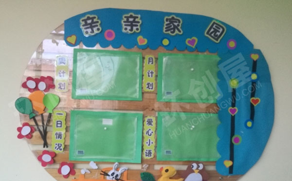幼儿园多种风格卡通可爱家园联系栏图片