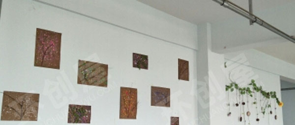 幼儿园森系装饰水彩喷画作品展示图片