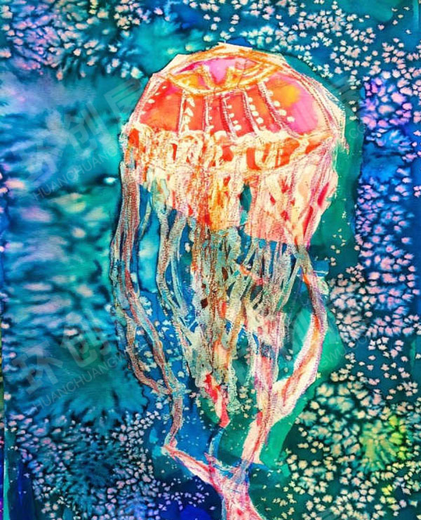 幼儿园水彩创意水母作品展示图片