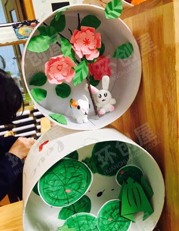 幼儿园卡纸粘土卡通动物作品展示图片