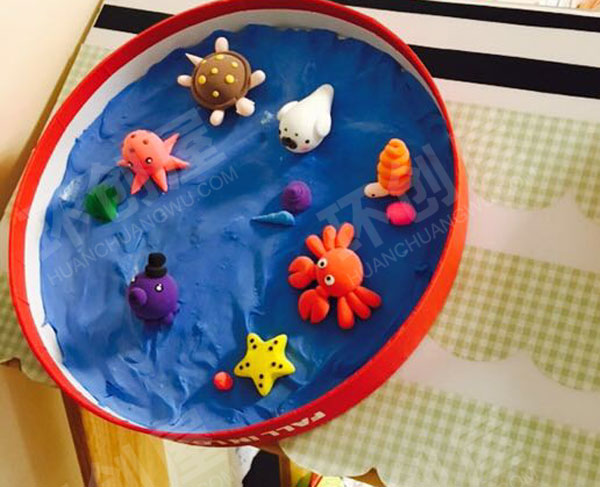 幼儿园卡纸粘土卡通动物作品展示图片