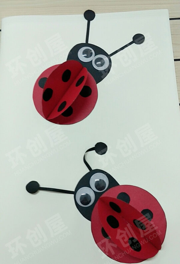 幼儿园手工立体七星瓢虫作品展示图片