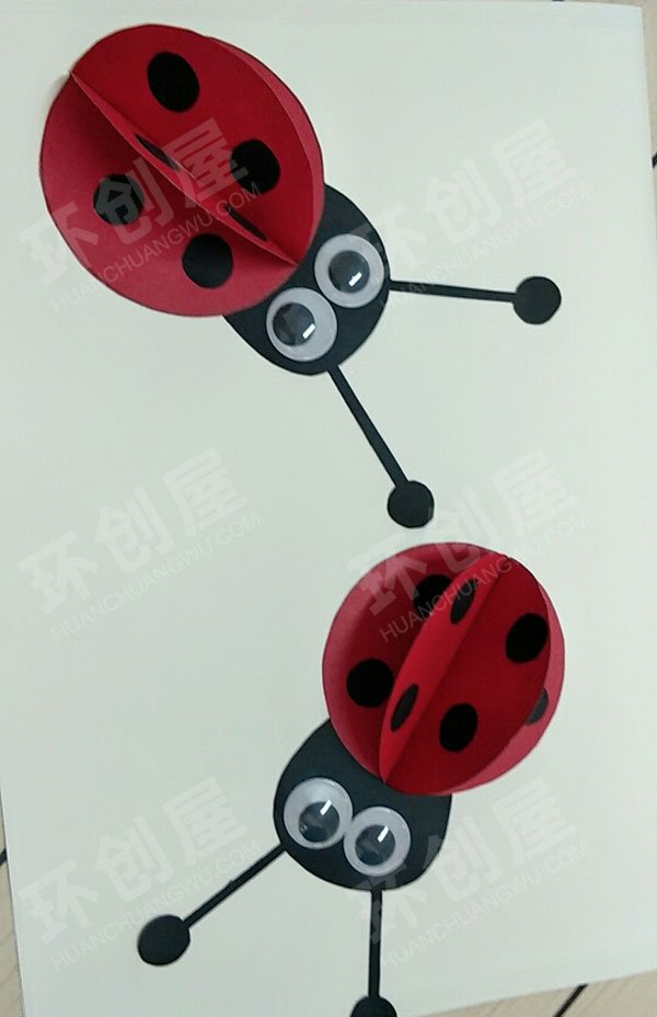 幼儿园手工立体七星瓢虫作品展示图片