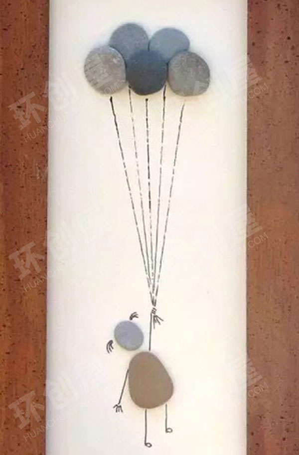 幼儿园石头画创意作品展示图片