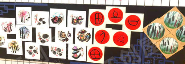 幼儿园户外新年各种主题画展图片