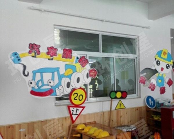 幼儿园建构区汽车修理厂图片