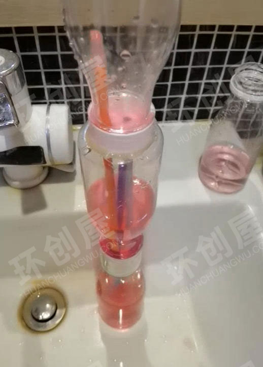 幼儿园科学区自制喷泉玩教具图片