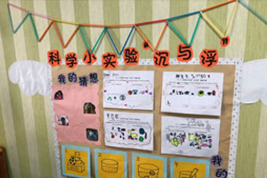 幼儿园科学小实验沉与浮墙面图片2张