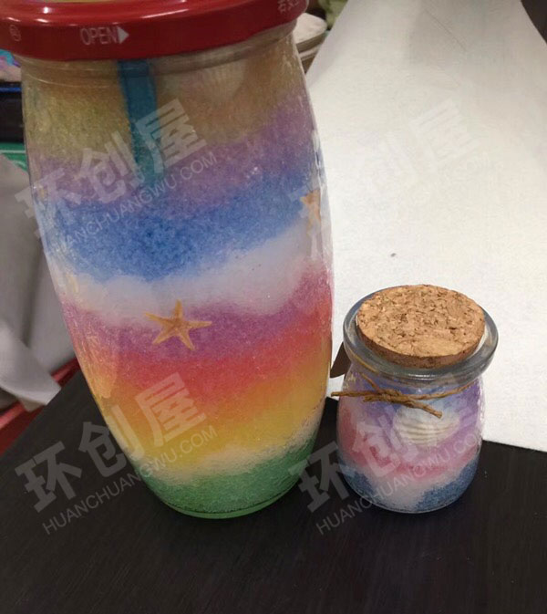 幼儿园科学区制作海绵宝宝许愿瓶图片