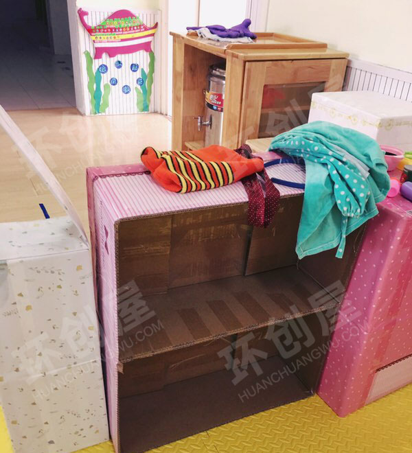 幼儿园角色游戏废物利用小厨房设置图片