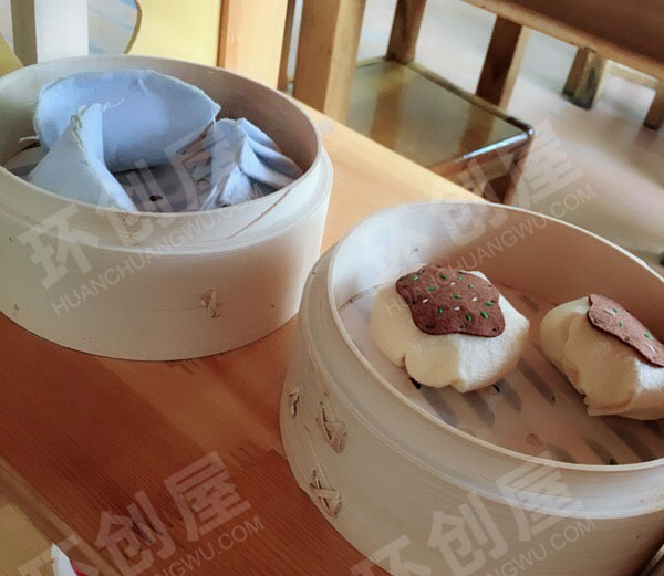 幼儿园角色游戏粘土不织布点心屋图片