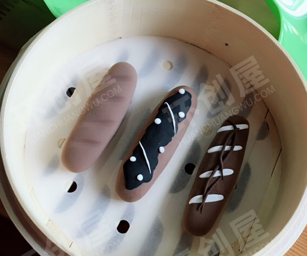 幼儿园角色游戏粘土不织布点心屋图片