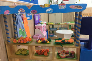 幼儿园角色游戏星空主题小小厨房图片2张