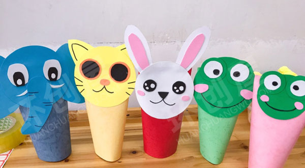 幼儿园角色游戏小动物手偶舞台图片