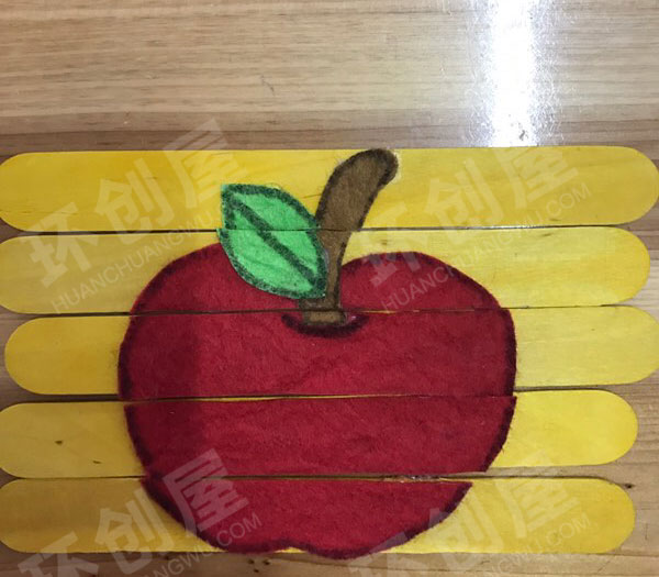 幼儿园益智区雪糕棒水果拼拼乐图片