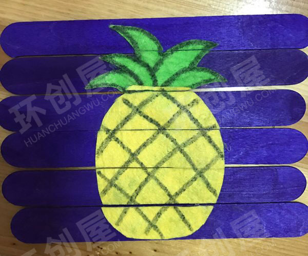 幼儿园益智区雪糕棒水果拼拼乐图片