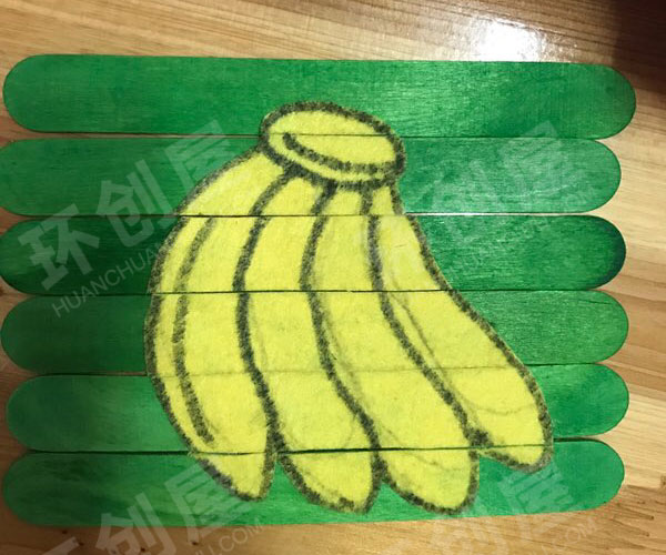 幼儿园益智区雪糕棒水果拼拼乐图片