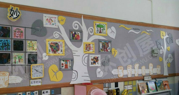 幼儿园大树的奥妙主题墙环创图片