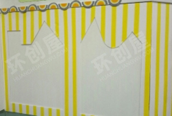 幼儿园大厅墙面布置环创黄色系图片