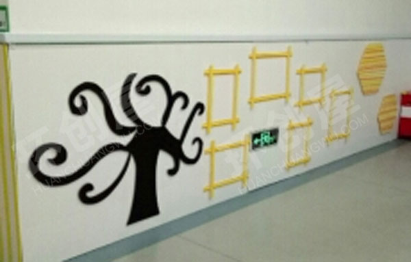 幼儿园大厅墙面布置环创黄色系图片